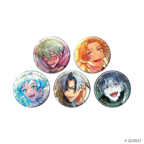 『夢職人と忘れじの黒い妖精』ホログラム缶バッジ(57mm)05/情熱大海&魔電遊戯 コンプリートセット(全5種)(公式イラスト)